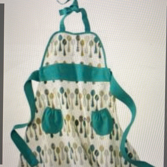 Threshold Decorative Spoon Motif Cooking Apron Blue - Picture 2 of 11